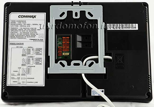 фото цветной домофон Commax CDV-71AM вид сзади фото цветной домофон Commax CDV-71AM вид сзади