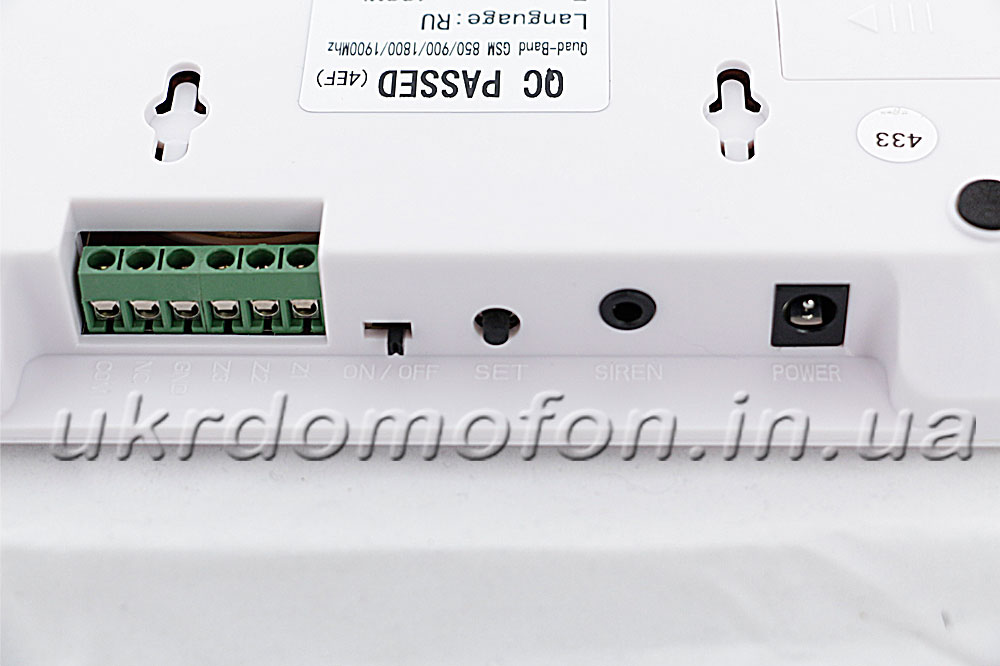 панель сзади GSM сигнализации10С Pro для подключения датчиков, сирены