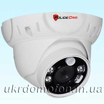Наружная купольная ip камера PoliceCam IPC-612 с охранным освещением