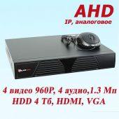  4  PoliceCam DVR-6604T AHD