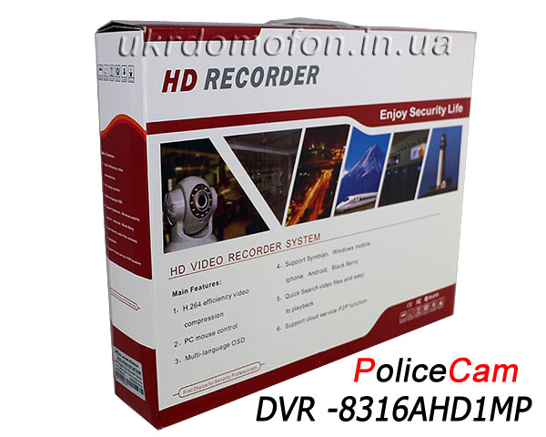    AHD  PoliceCam DVR8316AHD1MP