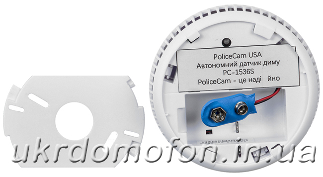 Комплект поставки беспроводного датчика дыма PoliceCam PC-1536S