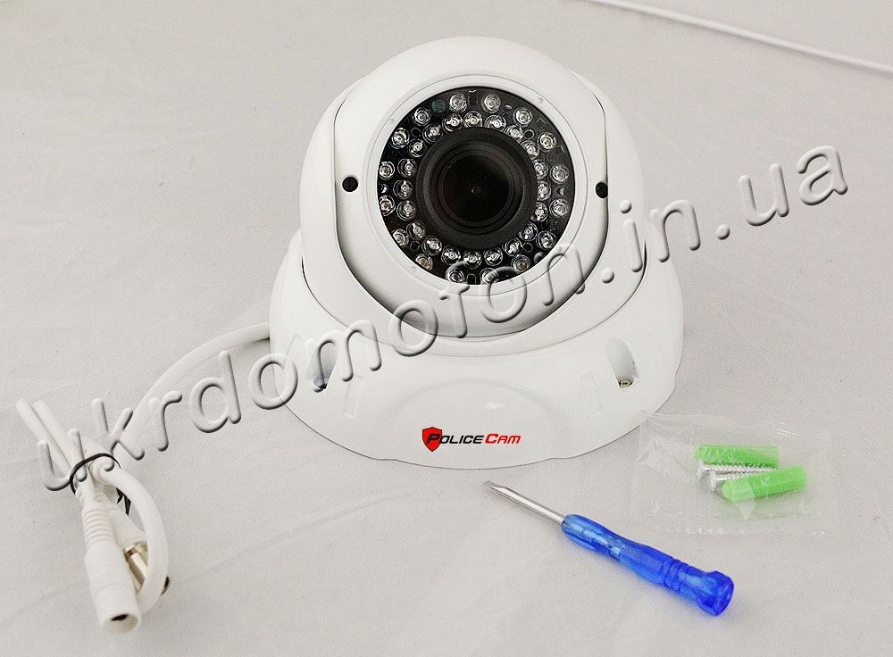фото - комплект поставки AHD камеры видеонаблюдения PoliceCam PC-312AHD2MP
