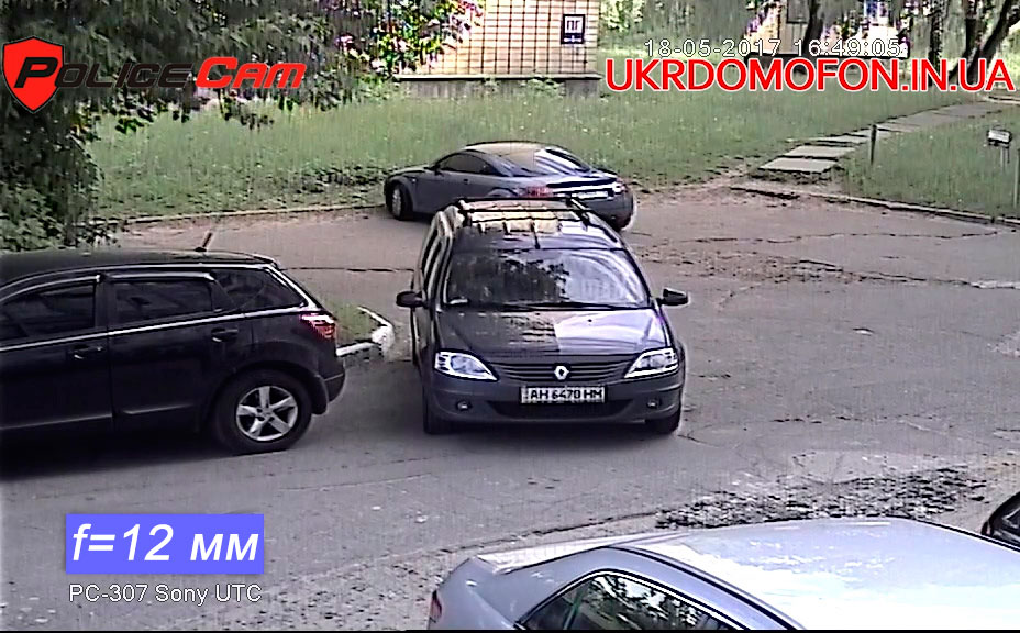 Фото: Съемка днём с купольной камеры PoliceCam PC-307 Sony UTC для уличного видеонаблюдения 