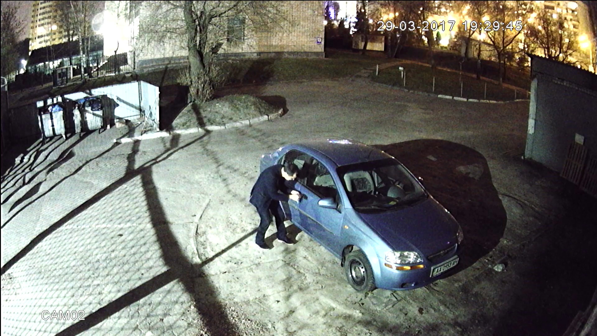 Фото: Ночная съемка с камеры видеонаблюдения PoliceCam PC-416AHD2MP