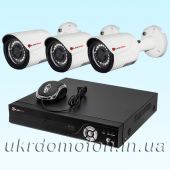 Комплект на 3 камеры PoliceCam PC-516MHD 2MP 4in1+ XVR-6104