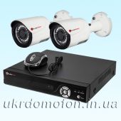 Комплект на 2 камеры PoliceCam PC-516MHD 2MP 4in1+ XVR-6104