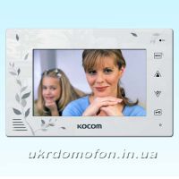 Недорогой современный домофон - это видеодомофон Kocom KCV-A374 LE W.